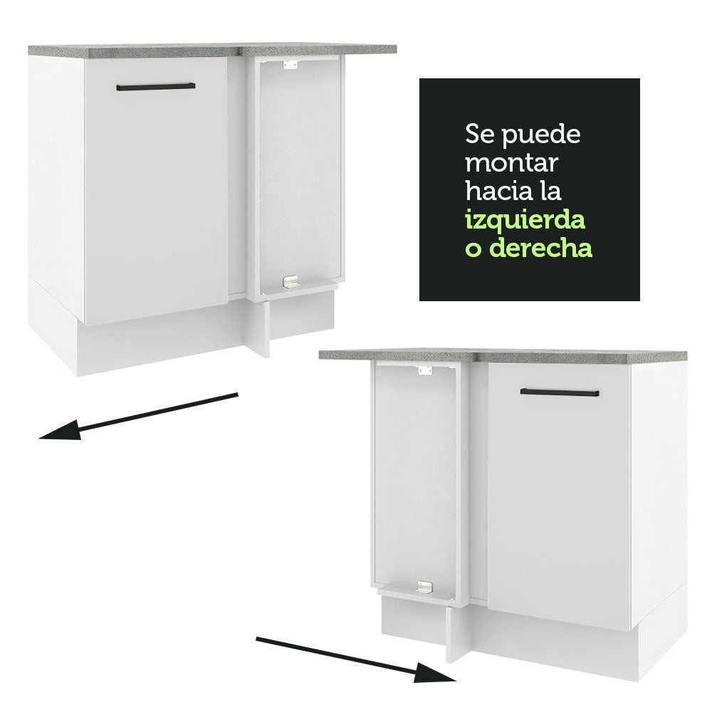 Bajo Mesada 80 cm x 60 cm, 1 Puerta Agata Blanco
