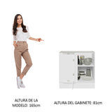 Bajo Mesada Esquinero 1 Puerta 60 cm Profundidad (Sin Mesada) Blanco Glamy Madesa
