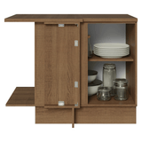 Bajo Mesada Cocina Esquinera 1 Puerta 60 cm Profundidad (Con Mesada) Marrón Stella Madesa
