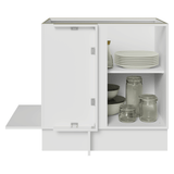 Bajo Mesada Cocina Esquinera 1 Puerta 60 cm Profundidad (Sin Mesada) Blanco/Marrón Stella Madesa