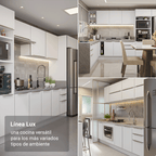 Bajo Mesada Esquinero 102 x 64 cm 1 Puerta (Sin Mesada) para línea de 60 cm de Profundidad Blanco/Blanco Aterciopelado Lux Madesa