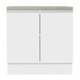 Bajo Mesada Madesa Glamy 80 x 60 cm 2 Puertas (Con Mesada) Blanco