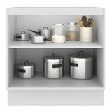 Bajo Mesada Cocina 80 x 60 cm 2 Puertas (Sin Mesada) Blanco/Crema Agata Madesa