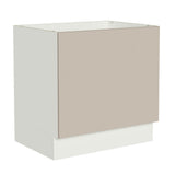 Bajo Mesada Cocina para Horno Empotrado 80 x 60 cm Sin Mesada Blanco/Crema Agata Madesa