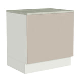 Bajo Mesada Cocina para Horno Empotrado 80 x 60 cm con Mesada Blanco/Crema Agata Madesa