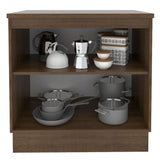 Bajo Mesada Cocina 80 x 60 cm 2 Puertas (Con Mesada) Marrón Stella Madesa