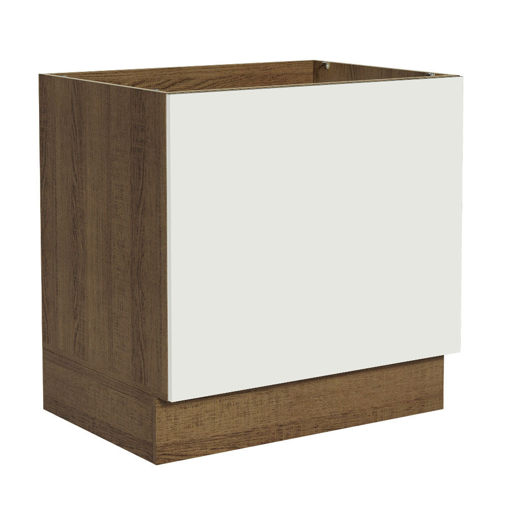 Bajo Mesada Cocina para Horno Empotrado 80 x 60 cm Sin Mesada Marrón/Blanco Agata, Glamy, Lux, Stella Madesa