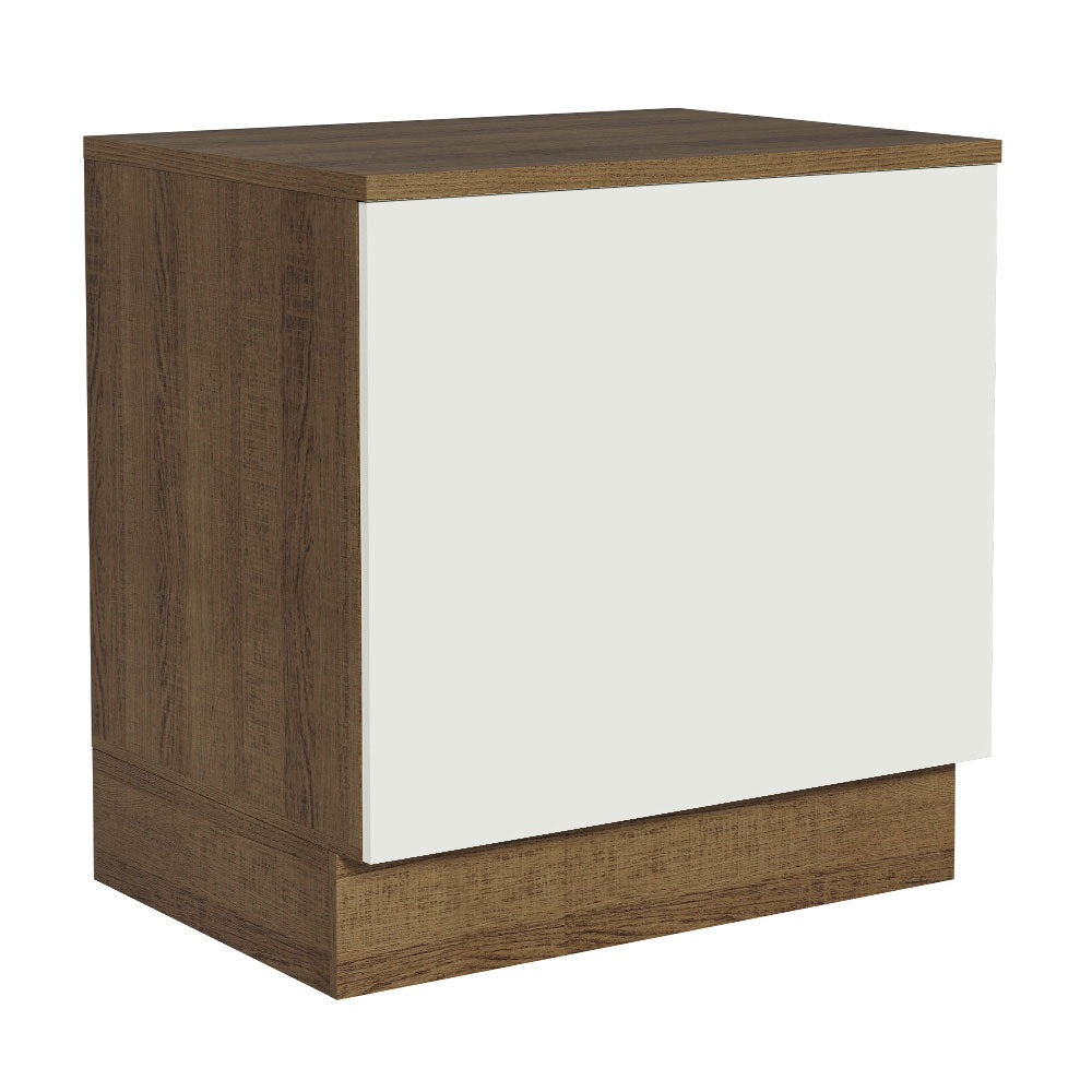 Bajo Mesada Cocina para Horno Empotrado 80 x 60 cm con Mesada Marrón/Blanco Agata, Glamy, Lux, Stella Madesa
