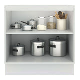 Bajo Mesada Cocina 80 x 60 cm 2 Puertas (Sin Mesada) Blanco/Negro Agata Madesa