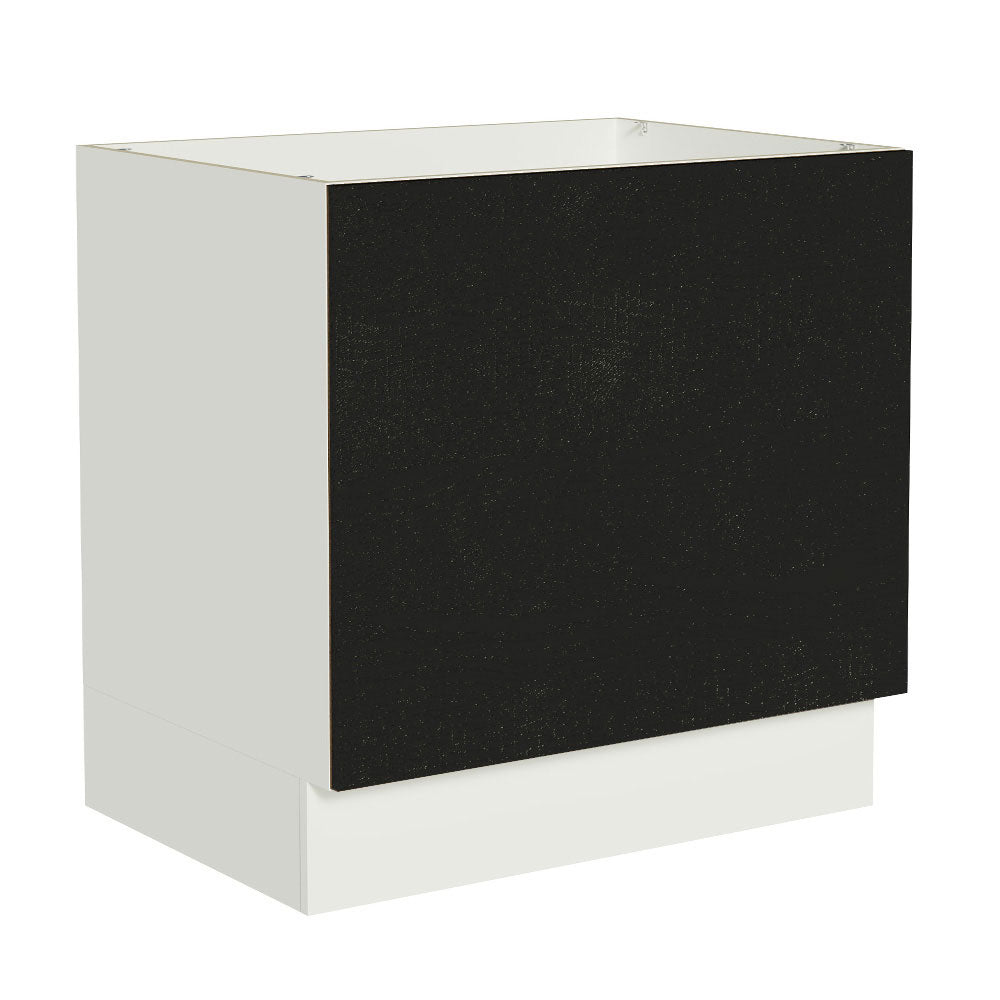 Bajo Mesada Cocina para Horno Empotrado 80 x 60 cm Sin Mesada Blanco/Negro Agata, Glamy, Madesa