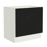 Bajo Mesada Cocina para Horno Empotrado 80 x 60 cm Sin Mesada Blanco/Negro Agata, Glamy, Madesa