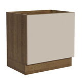 Bajo Mesada Cocina para Horno Empotrado 80 x 60 cm Sin Mesada Marrón/Crema Agata Madesa
