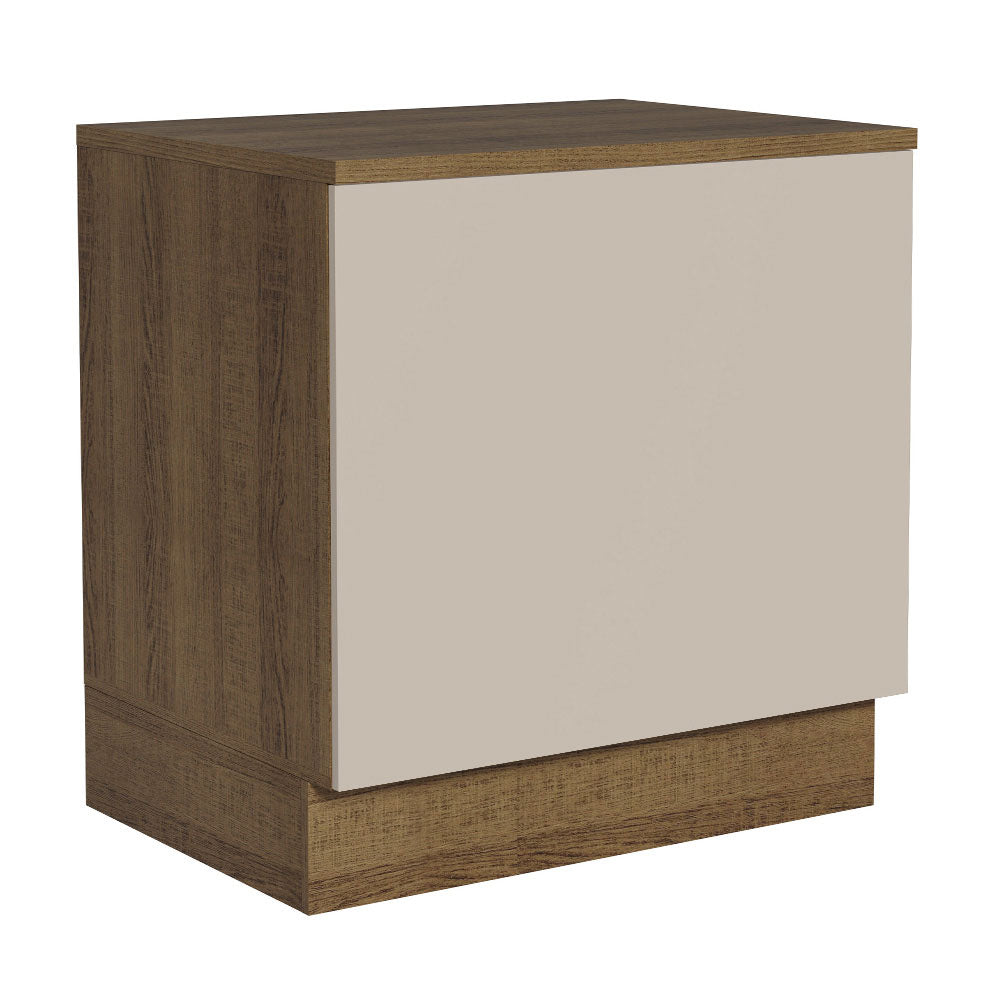 Bajo Mesada Cocina para Horno Empotrado 80 x 60 cm con Mesada Marrón/Crema Agata Madesa