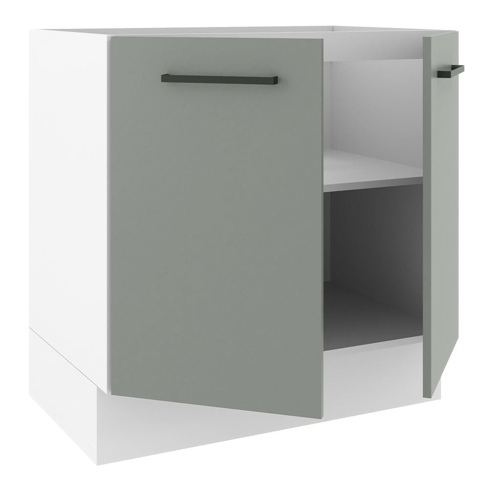 Bajo Mesada 80 cm x 60 cm, 2 Puertas Agata Blanco/Gris