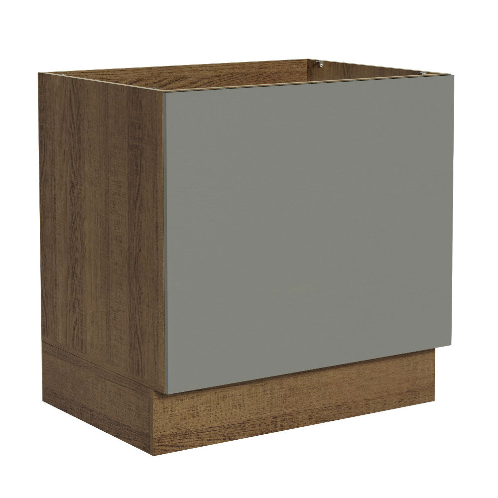 Bajo Mesada Cocina para Horno Empotrado 80 x 60 cm Sin Mesada Marrón/Gris Agata Madesa