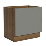Bajo Mesada Cocina para Horno Empotrado 80 x 60 cm Sin Mesada Marrón/Gris Agata Madesa