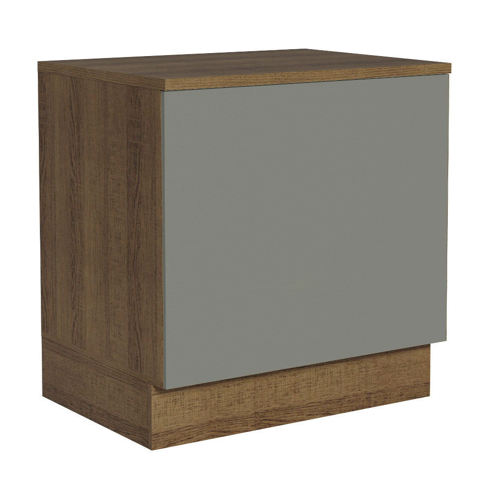 Bajo Mesada Cocina para Horno Empotrado 80 x 60 cm con Mesada Marrón/Gris Agata Madesa
