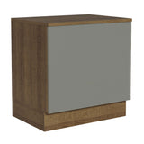 Bajo Mesada Cocina para Horno Empotrado 80 x 60 cm con Mesada Marrón/Gris Agata Madesa