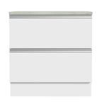 Bajo Mesada 80 x 60 cm 2 Cajones (Con Mesada) Blanco Glamy Madesa