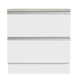 Bajo Mesada de Cocina 80 x 60 cm 2 Cajones (Con Mesada) Blanco Glamy Madesa