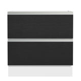 Bajo Mesada de Cocina 80 x 60 cm 2 Cajones (Sin Mesada) Blanco/Negro Glamy Madesa