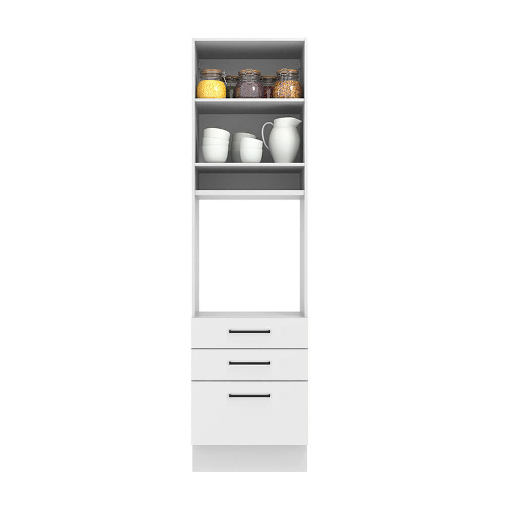 Mueble de Cocina para Horno 60 x 60 cm 1 Puerta 3 Cajones Blanco Agata Madesa