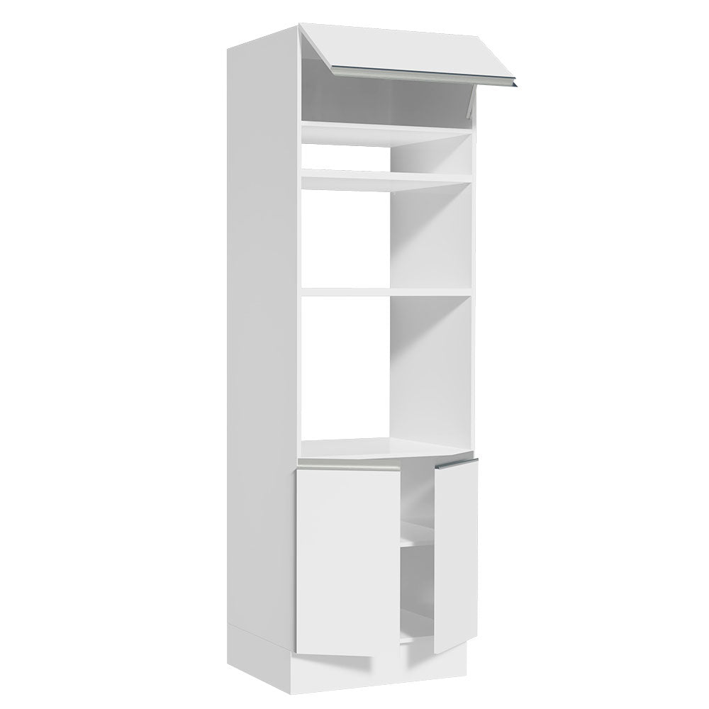 Mueble de cocina para Horno/Microondas Madesa Glamy 70 x 60 cm 3 Puertas Blanco