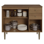 Bajo Mesada para Bacha 105 cm 3 Puertas 2 Cajones (Con Mesada) Marrón Gourmet Madesa