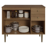 Bajo Mesada para Bacha 3 Puertas y 2 Cajones 105cm Marrón Gourmet