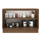 Bajo Mesada para Bacha 120 cm 2 Puertas (Sin Mesada) Agata Marrón/Blanco