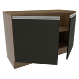 Bajo Mesada para Bacha 120 cm 2 Puertas (Con Tapa) Glamy Marrón/Negro