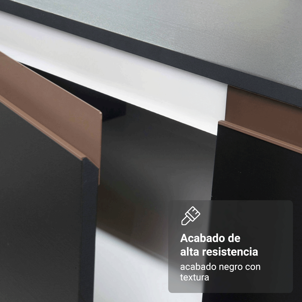 Bajo Messada para Rincón del Café Madesa Reims 2 Puertas Negro