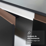 Bajo Messada para Rincón del Café Madesa Reims 2 Puertas Negro