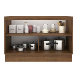 Bajo Mesada 120 cm Sin cajones 2 Puertas Agata Marrón/Gris