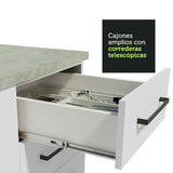 Bajo Mesada para Bacha 120 cm 3 Cajones 2 Puertas (Sin Mesada y Bacha) Blanco Agata Madesa