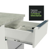 Bajo Mesada 120 cm 3 Cajones 2 Puertas Stella Blanco