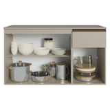 Bajo Mesada 120 cm 1 Cajón 3 Puertas Nice Crema