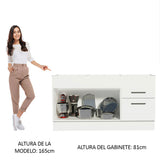 Bajo Mesada para Bacha 150cm (sin Bacha ni Tapa) Agata Blanco