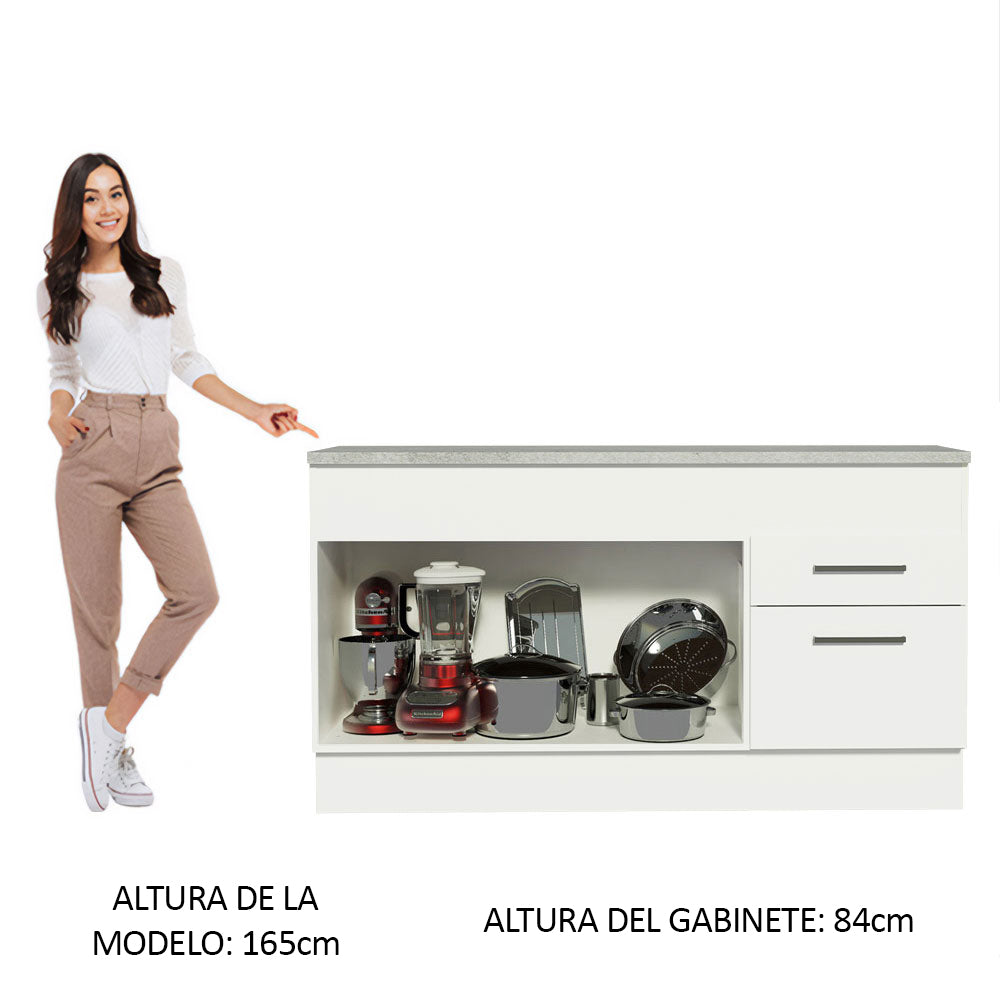 Bajo Mesada para Bacha 150cm (Con Tapa)Agata Blanco