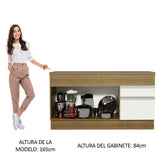 Bajo Mesada para Bacha 150 cm 2 Puertas y 2 Cajones (Con Tapa) Glamy Marrón/Blanco