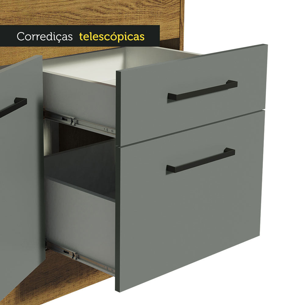 Bajo mesada Madesa Agata 150 Cm 2 Puertas 2 Cajones