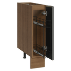 Bajo Mesada 20 cm 1 Puerta (Sin Mesada) Especiero Marrón/Negro Lux Madesa
