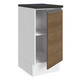 Bajo Mesada Cocina 100% MDF 35 cm 1 Puerta Blanco/Marrón Acordes Madesa
