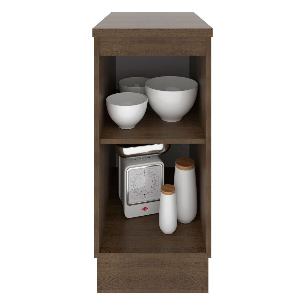 Bajo Mesada 35 cm 1 Puerta Glamy Marrón/Blanco