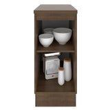 Bajo Mesada 35 cm 1 Puerta Glamy Marrón/Blanco