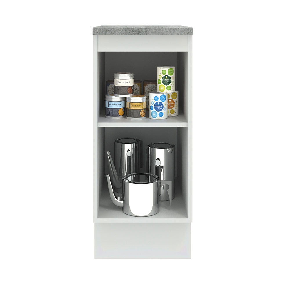 Bajo Mesada Cocina 35 cm 1 Puerta Blanco/Negro Agata Madesa