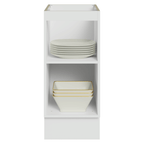 Bajo Mesada 35 cm 1 Puerta Sin Mesada Blanco/Negro Agata Madesa