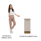 Bajo Mesada 35 x 52 cm 1 Puerta Marrón/Crema Agata Madesa