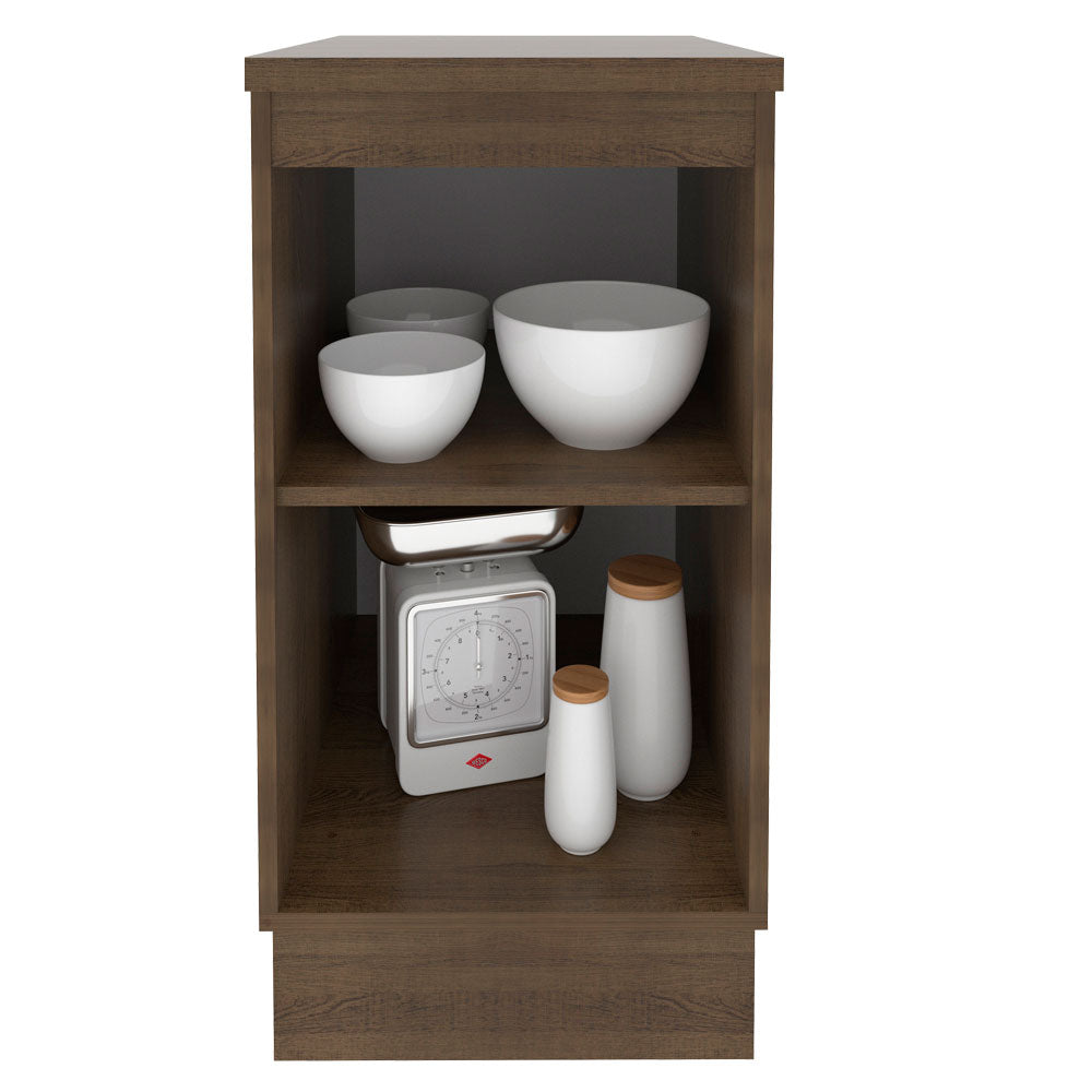 Bajo Mesada 40 cm 1 Puerta Glamy Marrón/Blanco