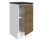 Bajo Mesada Cocina 100% MDF 40 cm 1 Puerta Blanco/Marrón Acordes Madesa